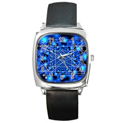 Network Connection Structure Knot Square Metal Watch by Sapixe