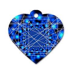 Network Connection Structure Knot Dog Tag Heart (two Sides)