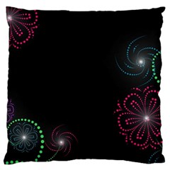 Neon Flowers And Swirls Abstract Standard Flano Cushion Case (one Side) by Sapixe
