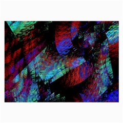 Native Blanket Abstract Digital Art Large Glasses Cloth by Sapixe