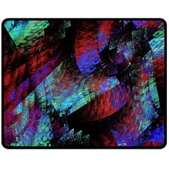 Native Blanket Abstract Digital Art Double Sided Fleece Blanket (medium)  by Sapixe