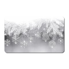 New Year Holiday Snowflakes Tree Branches Magnet (rectangular)