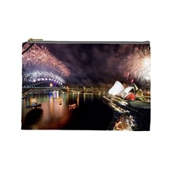 New Year’s Evein Sydney Australia Opera House Celebration Fireworks Cosmetic Bag (large)  by Sapixe