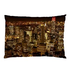 New York City At Night Future City Night Pillow Case (two Sides)
