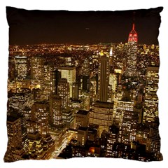 New York City At Night Future City Night Large Cushion Case (one Side) by Sapixe