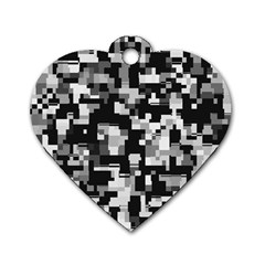 Noise Texture Graphics Generated Dog Tag Heart (two Sides) by Sapixe