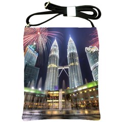 New Years Eve Petronas Towers Kuala Lumpur Malaysia Shoulder Sling Bags
