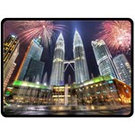 New Years Eve Petronas Towers Kuala Lumpur Malaysia Fleece Blanket (Large)  80 x60  Blanket Front