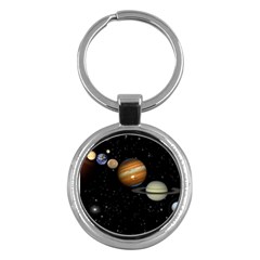 Outer Space Planets Solar System Key Chains (round) 