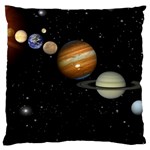 Outer Space Planets Solar System Large Flano Cushion Case (Two Sides) Back