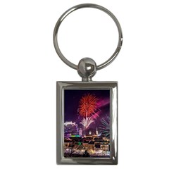 New Year New Year’s Eve In Salzburg Austria Holiday Celebration Fireworks Key Chains (rectangle)  by Sapixe