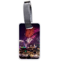 New Year New Year’s Eve In Salzburg Austria Holiday Celebration Fireworks Luggage Tags (one Side)  by Sapixe