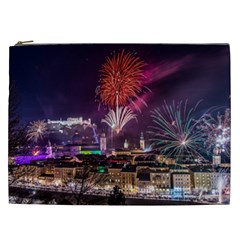 New Year New Year’s Eve In Salzburg Austria Holiday Celebration Fireworks Cosmetic Bag (xxl)  by Sapixe