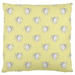 Cute Kids Drawing Motif Pattern Large Flano Cushion Case (one Side) by dflcprints