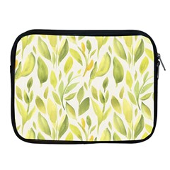 Green Leaves Nature Patter Apple Ipad 2/3/4 Zipper Cases by paulaoliveiradesign