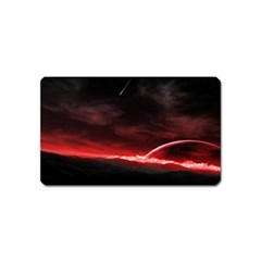 Outer Space Red Stars Star Magnet (name Card)