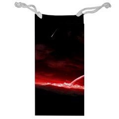 Outer Space Red Stars Star Jewelry Bag