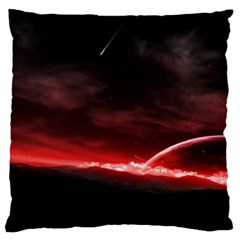 Outer Space Red Stars Star Large Cushion Case (two Sides)