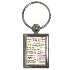 Owl Pattern Key Chains (rectangle) 