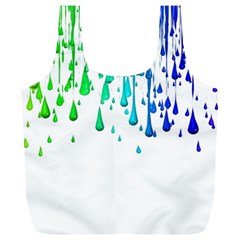 Paint Drops Artistic Full Print Recycle Bags (l) 