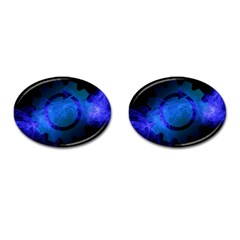 Particles Gear Circuit District Cufflinks (oval) by Sapixe