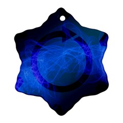 Particles Gear Circuit District Snowflake Ornament (two Sides) by Sapixe
