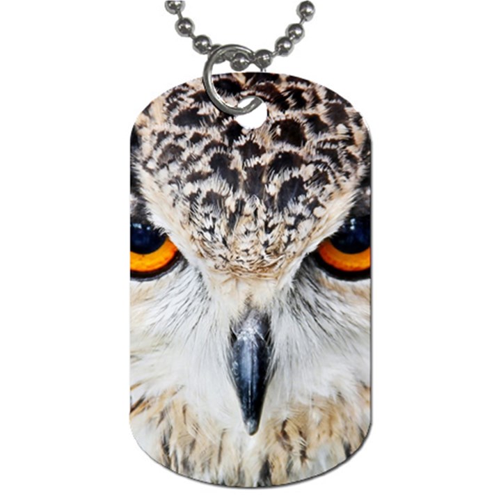 Owl Face Dog Tag (One Side)