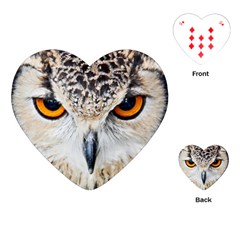 Owl Face Playing Cards (heart)  by Sapixe