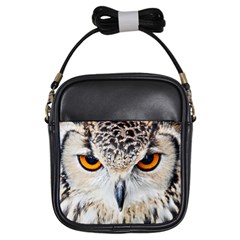 Owl Face Girls Sling Bags by Sapixe