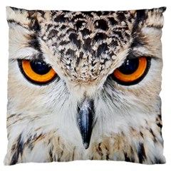 Owl Face Large Cushion Case (one Side) by Sapixe