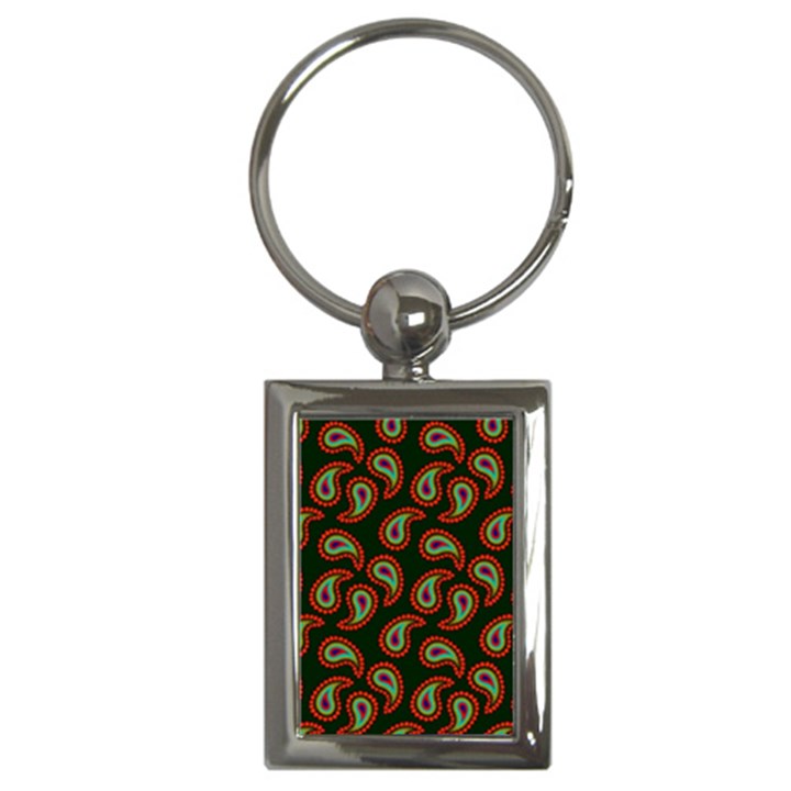 Pattern Abstract Paisley Swirls Key Chains (Rectangle) 