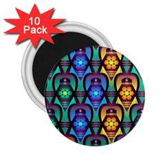 Pattern Background Bright Blue 2 25  Magnets (10 Pack) 