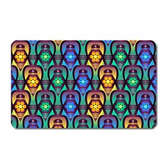 Pattern Background Bright Blue Magnet (rectangular) by Sapixe