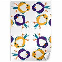 Pattern Circular Birds Canvas 20  X 30   by Sapixe