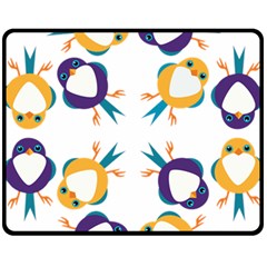 Pattern Circular Birds Fleece Blanket (medium) 