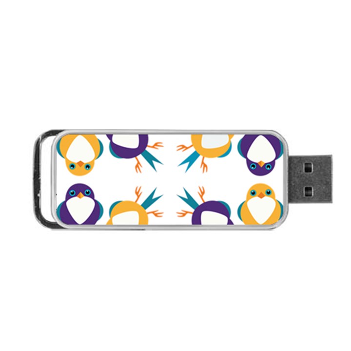 Pattern Circular Birds Portable USB Flash (Two Sides)