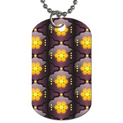 Pattern Background Yellow Bright Dog Tag (one Side) by Sapixe