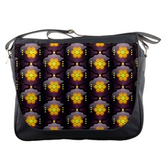 Pattern Background Yellow Bright Messenger Bags