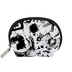 Pattern Color Painting Dab Black Accessory Pouches (small) 