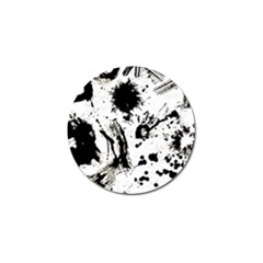 Pattern Color Painting Dab Black Golf Ball Marker by Sapixe