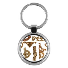 Pattern Motif Decor Key Chains (round) 