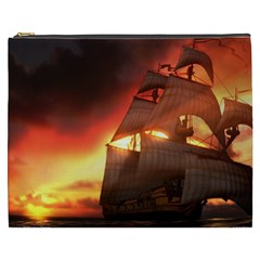 Pirate Ship Caribbean Cosmetic Bag (xxxl)  by Sapixe