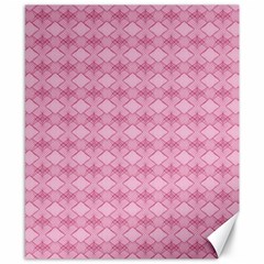 Pattern Pink Grid Pattern Canvas 8  X 10 