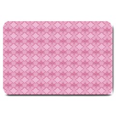 Pattern Pink Grid Pattern Large Doormat 