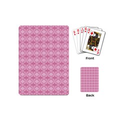 Pattern Pink Grid Pattern Playing Cards (mini) 