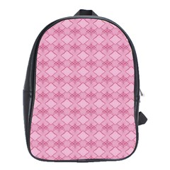 Pattern Pink Grid Pattern School Bag (xl) by Sapixe