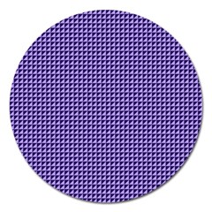 Purple Triangulate Magnet 5  (round) by jumpercat