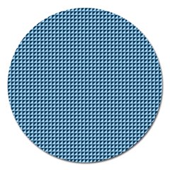 Blue Triangulate Magnet 5  (round) by jumpercat