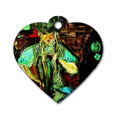 Girl In A Bar Dog Tag Heart (one Side) by bestdesignintheworld