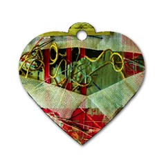 Hidden Strings Of Purity 7 Dog Tag Heart (two Sides) by bestdesignintheworld